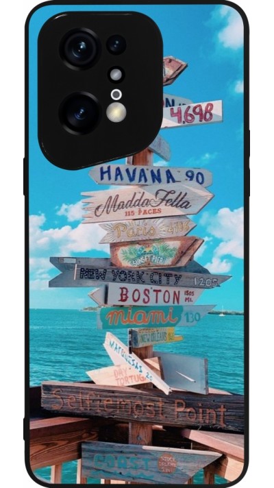 OPPO Find X5 Pro Case Hülle - Silikon schwarz Cool Cities Directions
