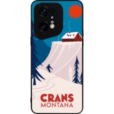 OPPO Find X5 Pro Case Hülle - Silikon schwarz Crans-Montana Cabane