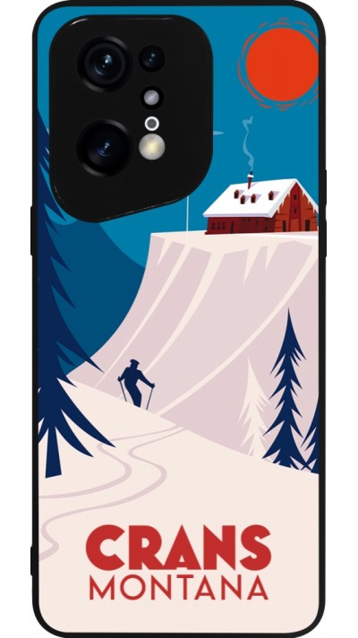 OPPO Find X5 Pro Case Hülle - Silikon schwarz Crans-Montana Cabane