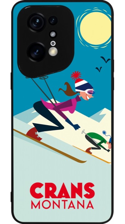 OPPO Find X5 Pro Case Hülle - Silikon schwarz Crans-Montana Ski Downhill