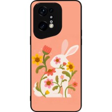 OPPO Find X5 Pro Case Hülle - Silikon schwarz Easter 2026 Rabbit collage