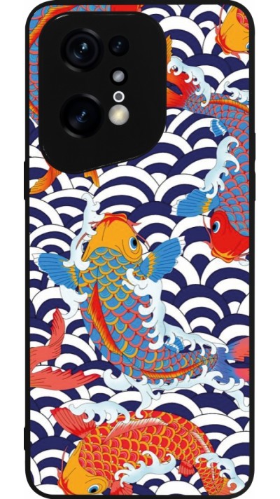 OPPO Find X5 Pro Case Hülle - Silikon schwarz Easter 2023 japanese fish