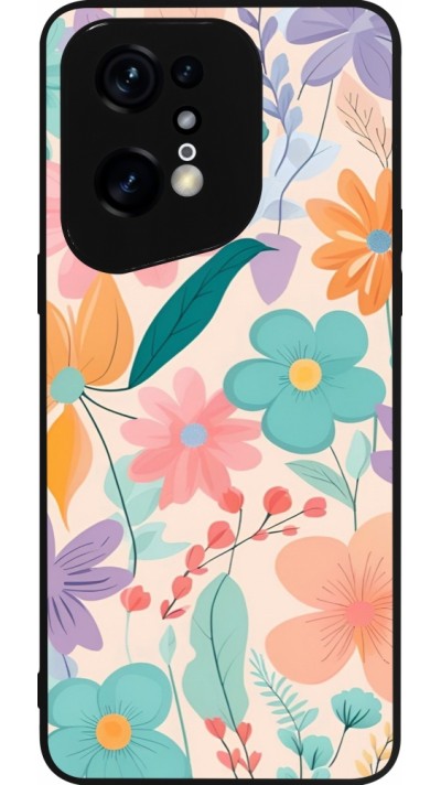 OPPO Find X5 Pro Case Hülle - Silikon schwarz Easter 2024 spring flowers