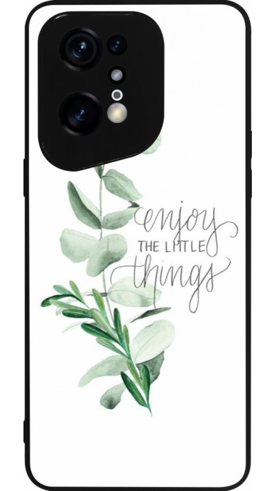 OPPO Find X5 Pro Case Hülle - Silikon schwarz Enjoy the little things