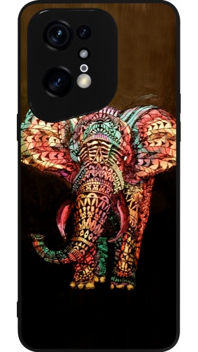 OPPO Find X5 Pro Case Hülle - Silikon schwarz Elephant 02
