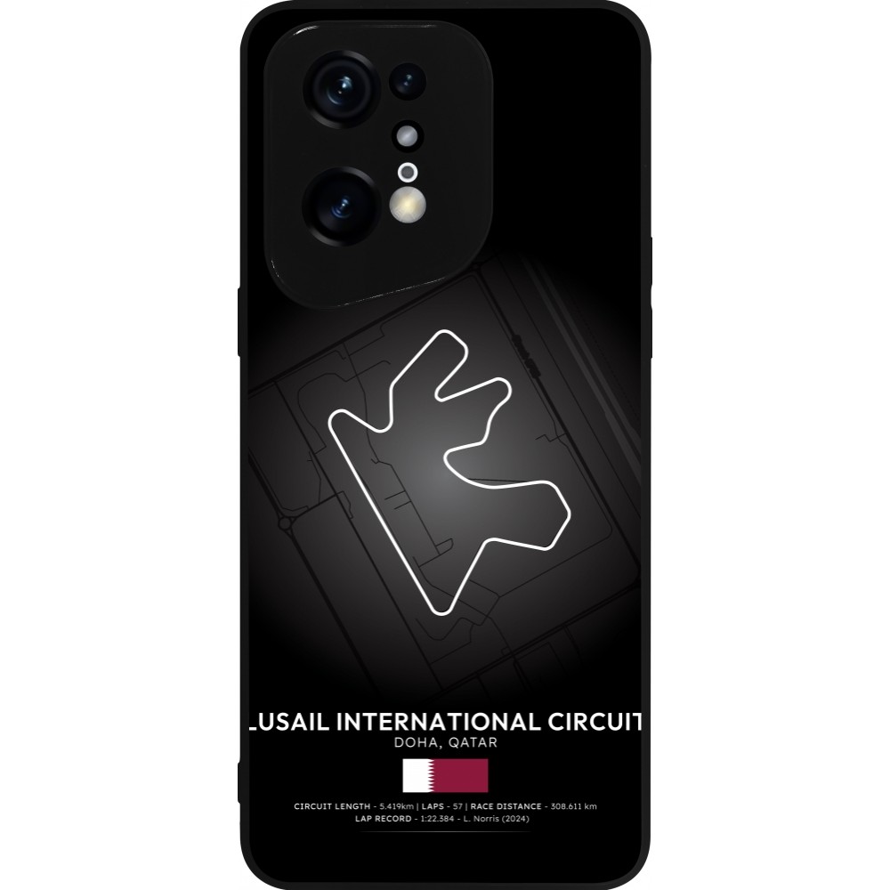 OPPO Find X5 Pro Case Hülle - Silikon schwarz F1 Track 2025 Qatar