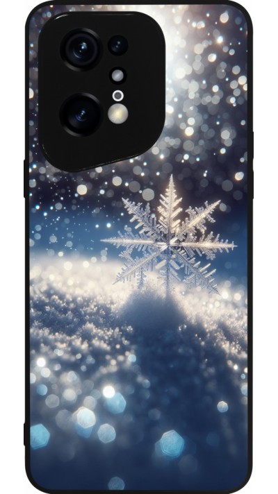 OPPO Find X5 Pro Case Hülle - Silikon schwarz Schneeflocke Solar Glanz