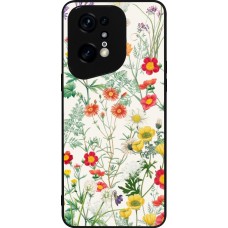 OPPO Find X5 Pro Case Hülle - Silikon schwarz Flora Botanical Wildlife