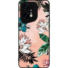 Coque OPPO Find X5 Pro - Silicone rigide noir Flowers Artprint