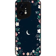 OPPO Find X5 Pro Case Hülle - Silikon schwarz Flowers space