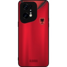 Coque OPPO Find X5 Pro - Silicone rigide noir Maillot de football Albanie personnalisable