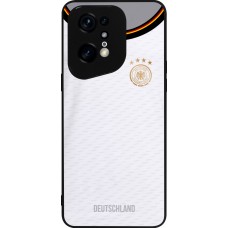 Coque OPPO Find X5 Pro - Silicone rigide noir Maillot de football Allemagne 2022 personnalisable