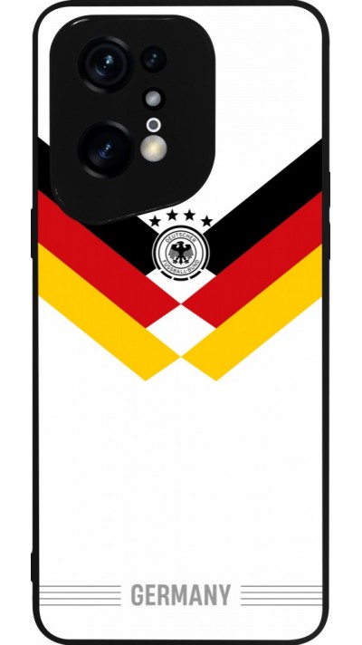 Coque OPPO Find X5 Pro - Silicone rigide noir Maillot de football Allemagne 2026 personnalisable
