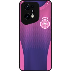 Coque OPPO Find X5 Pro - Silicone rigide noir Maillot de football Allemagne Extérieur personnalisable