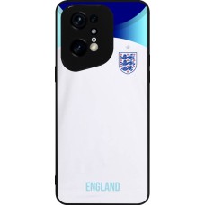 Coque OPPO Find X5 Pro - Silicone rigide noir Maillot de football Angleterre 2022 personnalisable