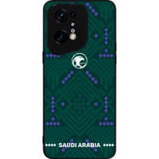 Coque OPPO Find X5 Pro - Silicone rigide noir Maillot de football Arabie saoudite 2026 personnalisable