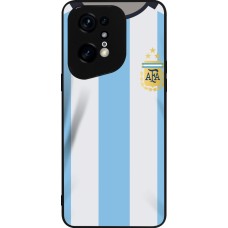 Coque OPPO Find X5 Pro - Silicone rigide noir Maillot de football Argentine 2022 personnalisable