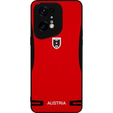 Coque OPPO Find X5 Pro - Silicone rigide noir Maillot de football Autriche 2026 personnalisable