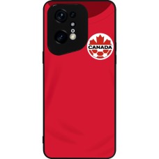 Coque OPPO Find X5 Pro - Silicone rigide noir Maillot de football Canada 2022 personnalisable