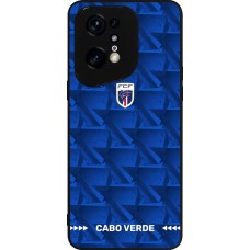 Coque OPPO Find X5 Pro - Silicone rigide noir Maillot de football Cap-Vert 2026 personnalisable