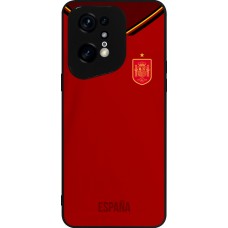Coque OPPO Find X5 Pro - Silicone rigide noir Maillot de football Espagne 2022 personnalisable