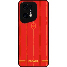 Coque OPPO Find X5 Pro - Silicone rigide noir Maillot de football Espagne 2026 personnalisable
