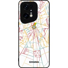 Coque OPPO Find X5 Pro - Silicone rigide noir Maillot de football Ghana 2026 personnalisable