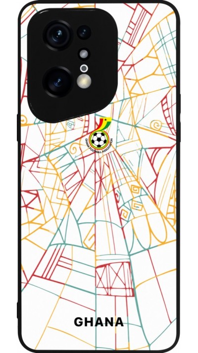 Coque OPPO Find X5 Pro - Silicone rigide noir Maillot de football Ghana 2026 personnalisable