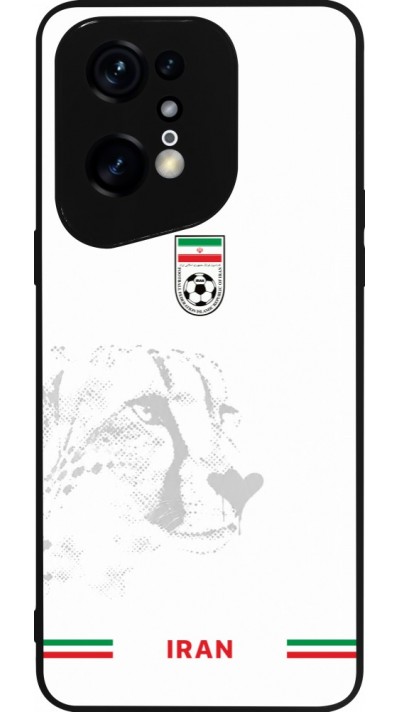 Coque OPPO Find X5 Pro - Silicone rigide noir Maillot de football Iran 2026 personnalisable