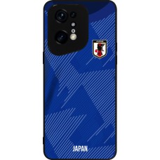 Coque OPPO Find X5 Pro - Silicone rigide noir Maillot de football Japon 2022 personnalisable