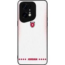 Coque OPPO Find X5 Pro - Silicone rigide noir Maillot de football Jordanie 2026 personnalisable