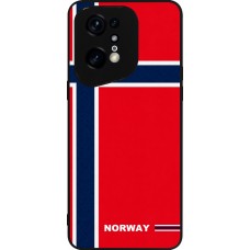 Coque OPPO Find X5 Pro - Silicone rigide noir Maillot de football Norvège 2026 personnalisable