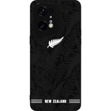 Coque OPPO Find X5 Pro - Silicone rigide noir Maillot de football Nouvelle-Zélande 2026 personnalisable