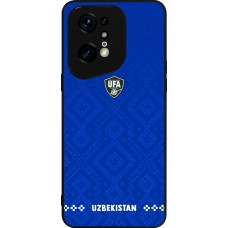 Coque OPPO Find X5 Pro - Silicone rigide noir Maillot de football Ouzbékistan 2026 personnalisable