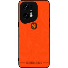 Coque OPPO Find X5 Pro - Silicone rigide noir Maillot de football Pays-Bas 2026 personnalisable