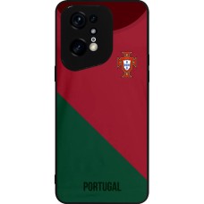 Coque OPPO Find X5 Pro - Silicone rigide noir Maillot de football Portugal 2022