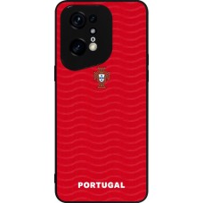 Coque OPPO Find X5 Pro - Silicone rigide noir Maillot de football Portugal 2026 personnalisable