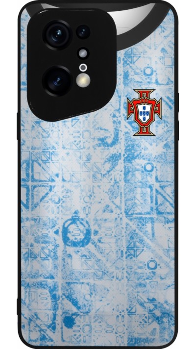 OPPO Find X5 Pro Case Hülle - Silikon schwarz Portugal Away personalisierbares Fussballtrikot