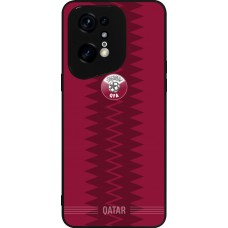 Coque OPPO Find X5 Pro - Silicone rigide noir Maillot de football Qatar 2026 personnalisable