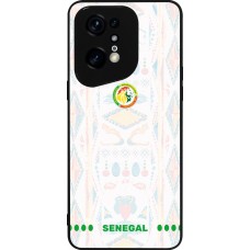 Coque OPPO Find X5 Pro - Silicone rigide noir Maillot de football Sénégal 2026 personnalisable