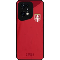 OPPO Find X5 Pro Case Hülle - Silikon schwarz Serbien 2022 personalisierbares Fussballtrikot