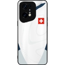 OPPO Find X5 Pro Case Hülle - Silikon schwarz Schweiz Away personalisierbares Fussballtrikot