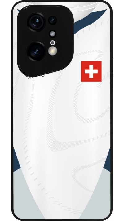 OPPO Find X5 Pro Case Hülle - Silikon schwarz Schweiz Away personalisierbares Fussballtrikot