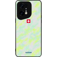Coque OPPO Find X5 Pro - Silicone rigide noir Maillot de football Suisse Away 2026 personnalisable