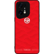 Coque OPPO Find X5 Pro - Silicone rigide noir Maillot de football Tunisie 2026 personnalisable