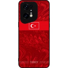 Coque OPPO Find X5 Pro - Silicone rigide noir Maillot de football Turquie 2026 personnalisable