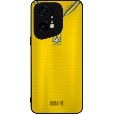 OPPO Find X5 Pro Case Hülle - Silikon schwarz Fussballtrikot Ukraine