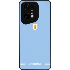 Coque OPPO Find X5 Pro - Silicone rigide noir Maillot de football Uruguay 2026 personnalisable