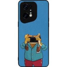 OPPO Find X5 Pro Case Hülle - Silikon schwarz Frog with camera DTMF