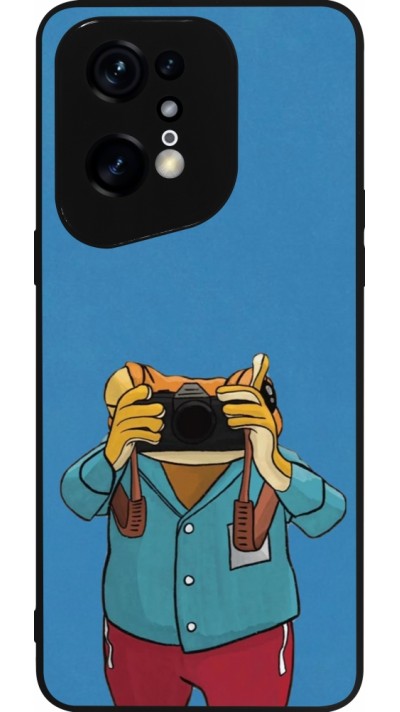 OPPO Find X5 Pro Case Hülle - Silikon schwarz Frog with camera DTMF